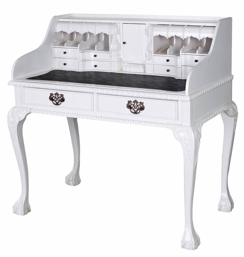 Landhaus Sekretär Shabby Chic Schreibtisch Weiss - Palo24