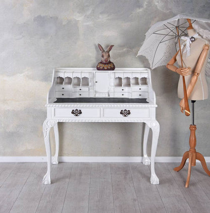 Landhaus Sekretär Shabby Chic Schreibtisch Weiss - Palo24