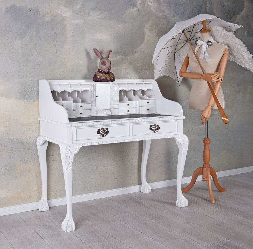 Landhaus Sekretär Shabby Chic Schreibtisch Weiss - Palo24
