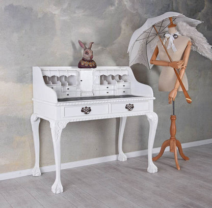 Landhaus Sekretär Shabby Chic Schreibtisch Weiss - Palo24