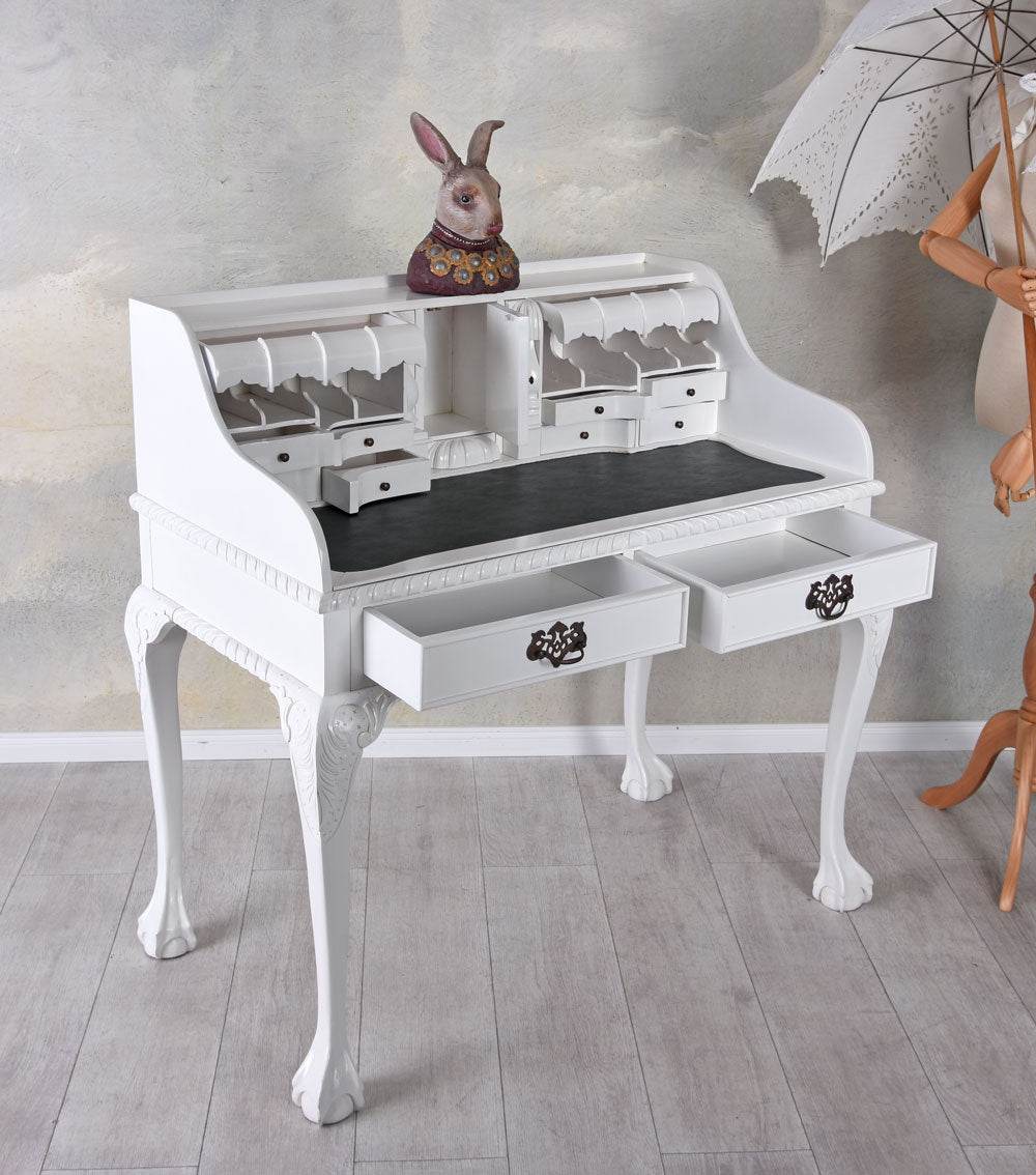 Landhaus Sekretär Shabby Chic Schreibtisch Weiss - Palo24