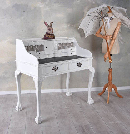 Landhaus Sekretär Shabby Chic Schreibtisch Weiss - Palo24