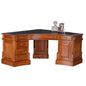 Chefbüro Schreibtisch Kolonialstil Eckschreibtisch England Corner Desk - Palo24