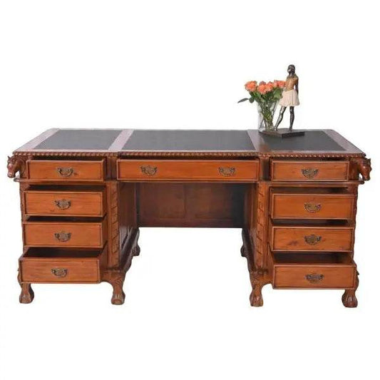 Schreibtisch Mahagoni Massivholz Antik - Palo24