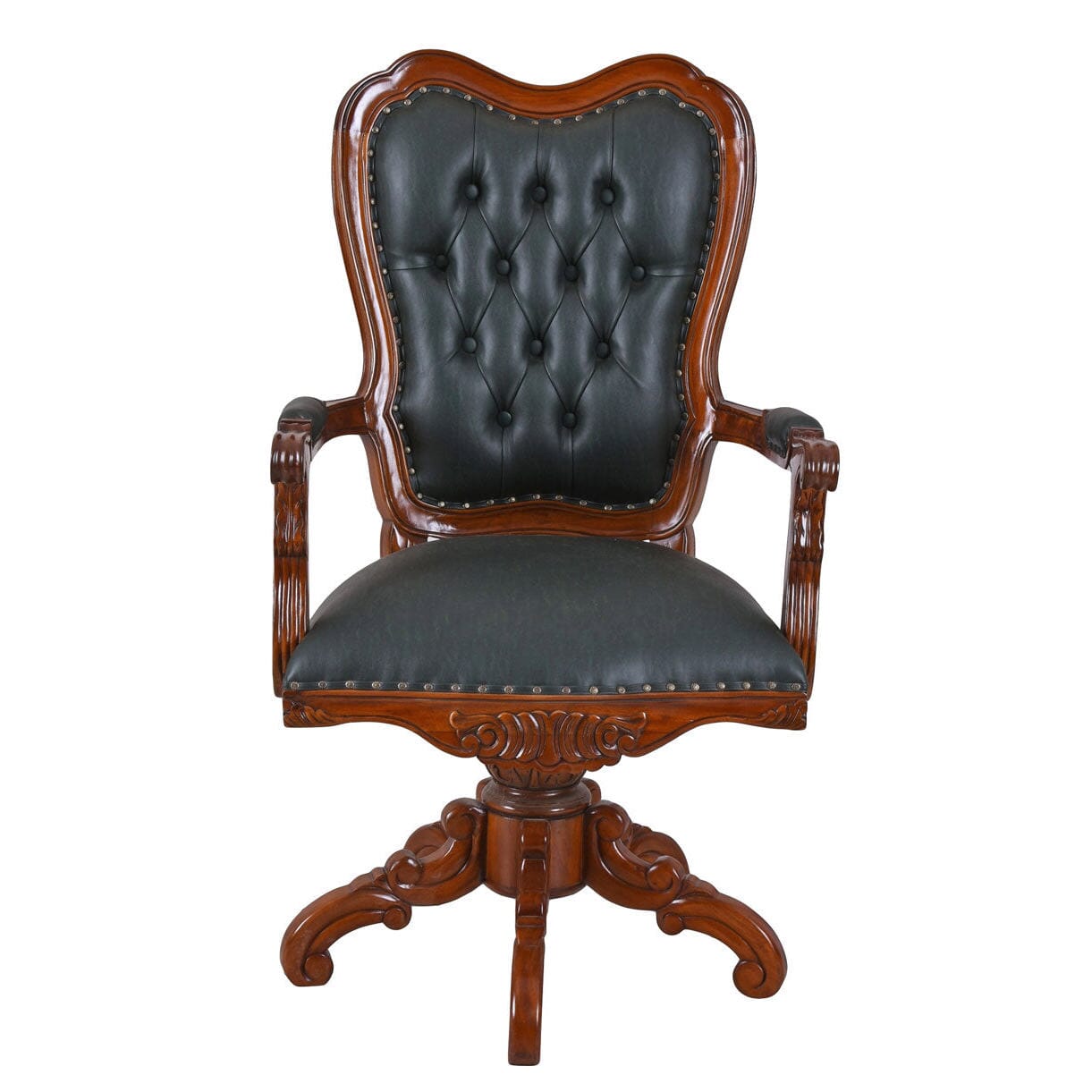 Englischer Sessel Antik Ledersessel Bibliothekstuhl Armlehnstuhl - Palo24