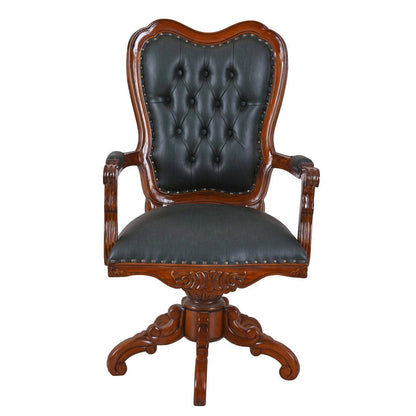 Englischer Sessel Antik Ledersessel Bibliothekstuhl Armlehnstuhl - Palo24