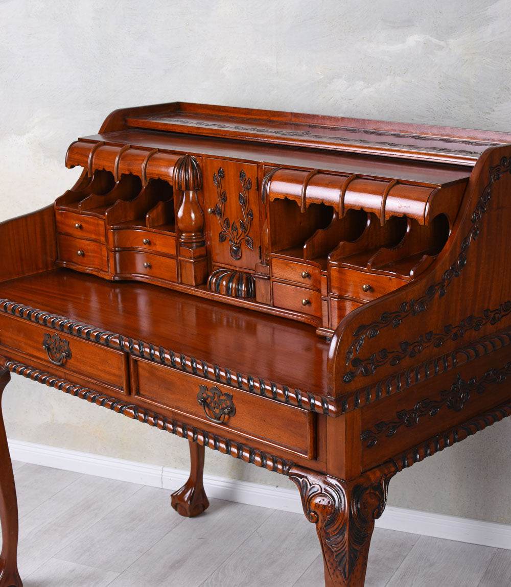 Sekretär Antik Schreibtisch Mahagoniholz Massivholz - Palo24