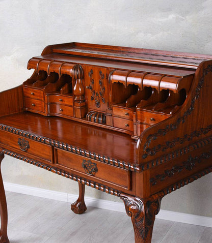 Sekretär Antik Schreibtisch Mahagoniholz Massivholz - Palo24