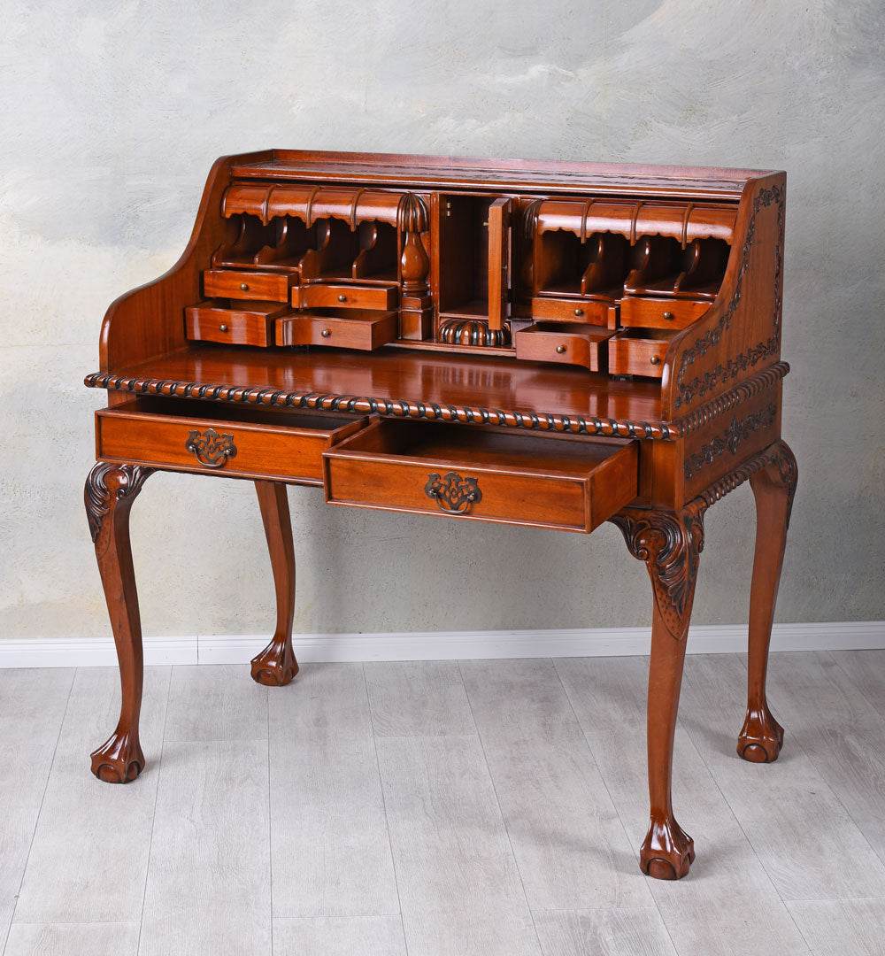 Sekretär Antik Schreibtisch Mahagoniholz Massivholz - Palo24