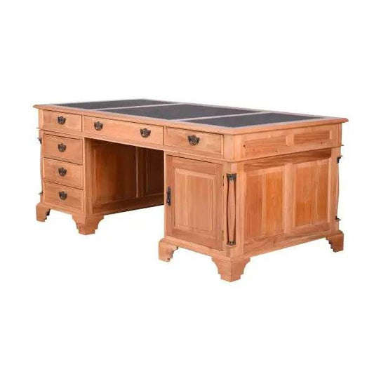 Schreibtisch mit Säulen Chefschreibtisch Mahagoni - Palo24