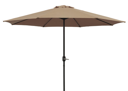 Ombrellone da mercato in alluminio 300cm, tortora, con manovella