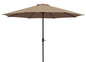 Ombrellone da mercato in alluminio 300cm, tortora, con manovella