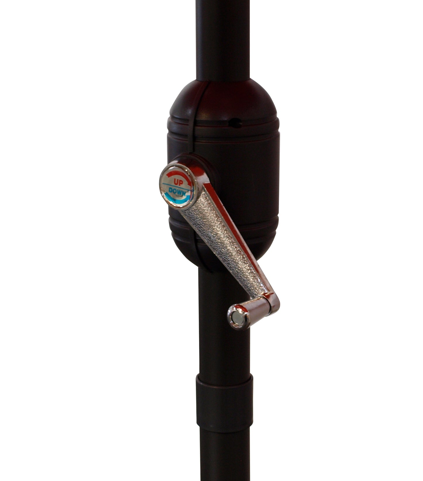 Ombrellone da mercato in alluminio 300cm, tortora, con manovella