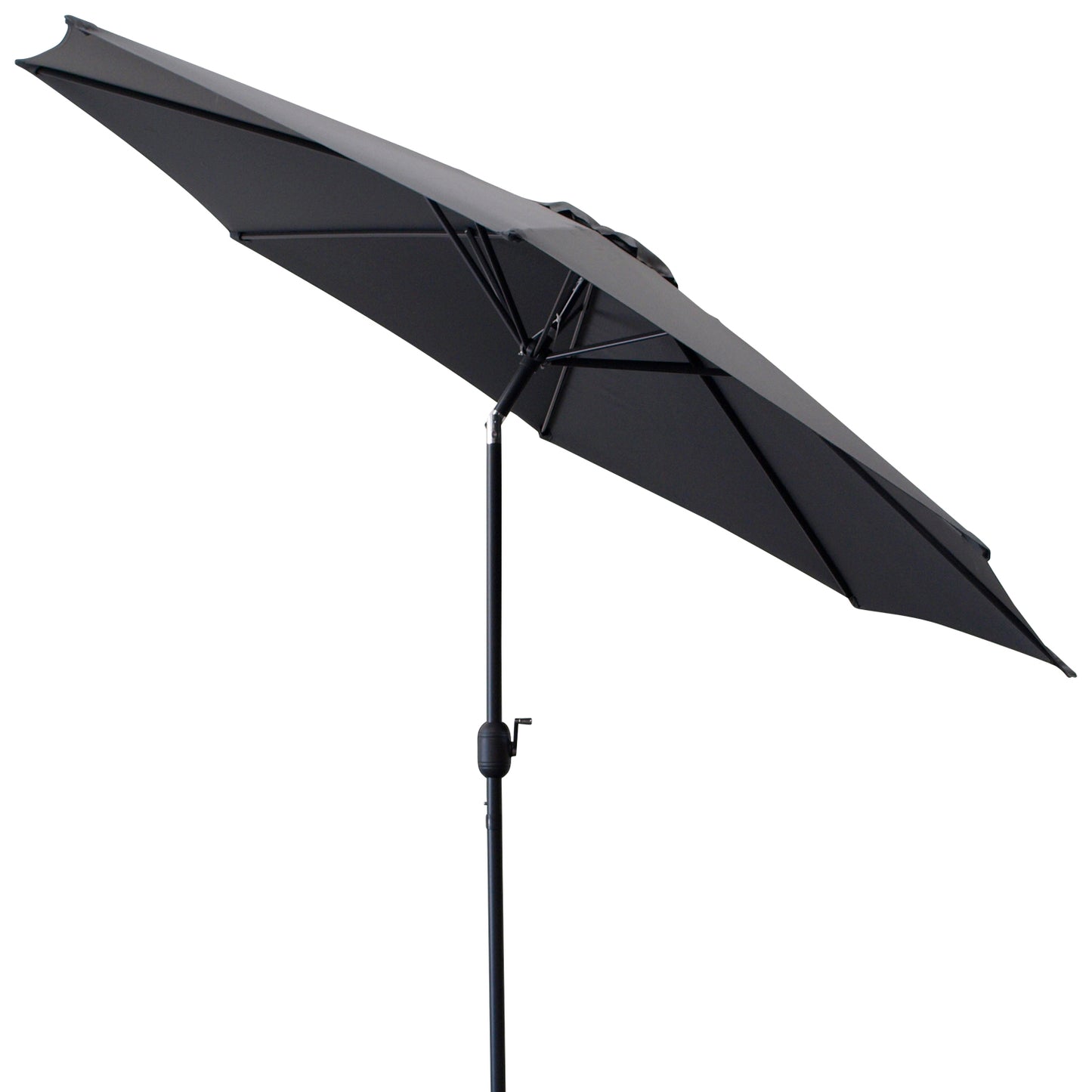 Marktschirm Aluminium 300cm, grau, mit Kurbel