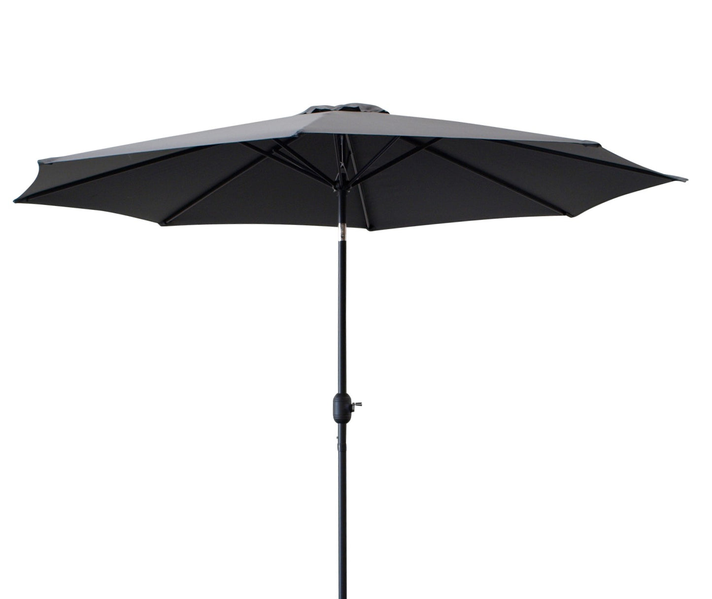 Marktschirm Aluminium 300cm, grau, mit Kurbel
