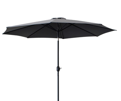 Marktschirm Aluminium 300cm, grau, mit Kurbel