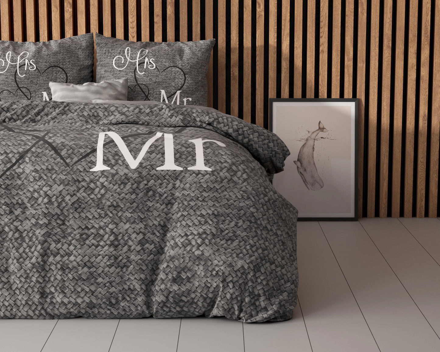 Mr And Mrs 3 Bettbezug 135x200 cm Anthrazit