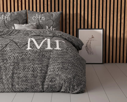 Mr And Mrs 3 Bettbezug 135x200 cm Anthrazit