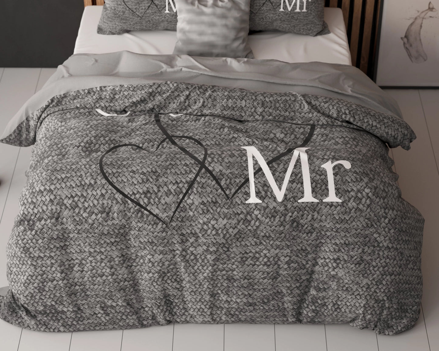 Mr And Mrs 3 Bettbezug 135x200 cm Anthrazit