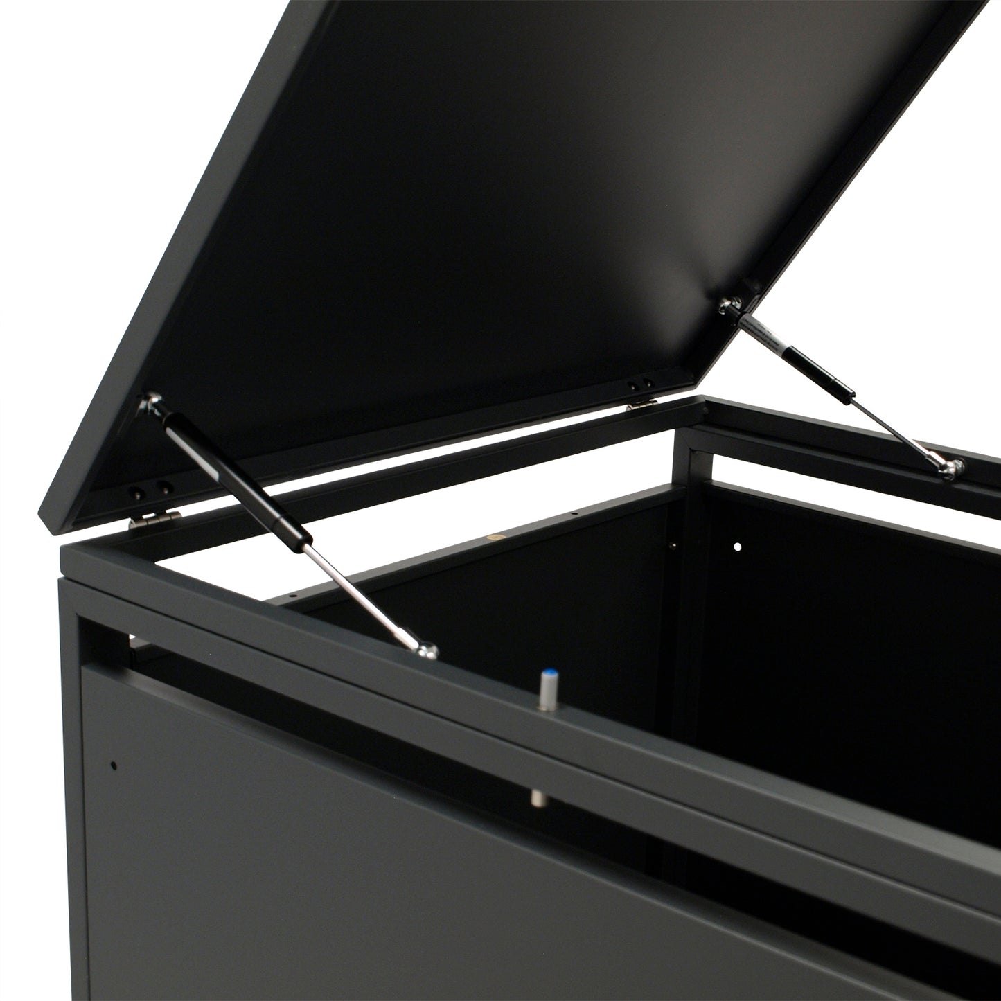 Contenitore per immondizia 66x80x116cm per cassonetti da 120 e 240 litri, acciaio antracite