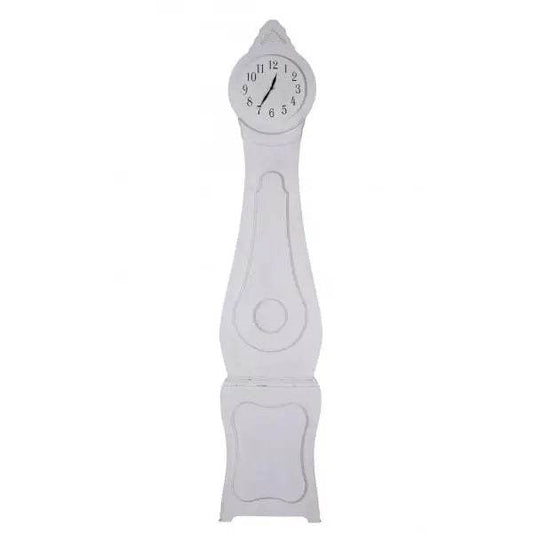SCHWEDISCHE WANDUHR MORA GROSSUHR SHABBY CHIC WEISS 195 CM - Palo24