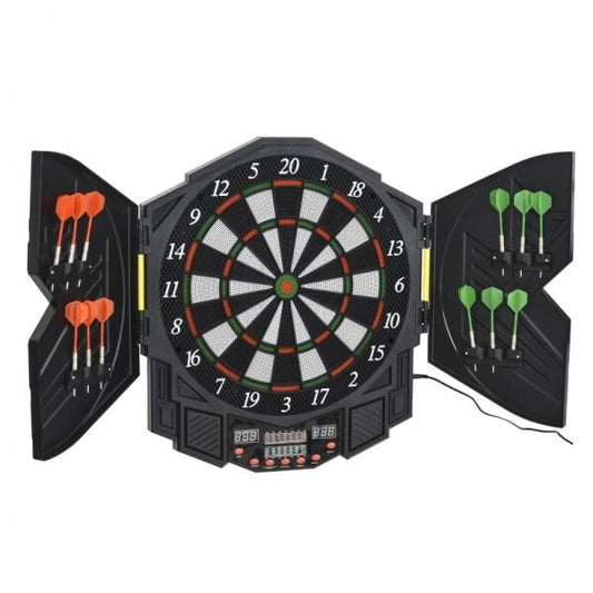 Elektronische Dartscheibe Dartboard Dart-set mit Tür LED Anzeige Soundeffekte