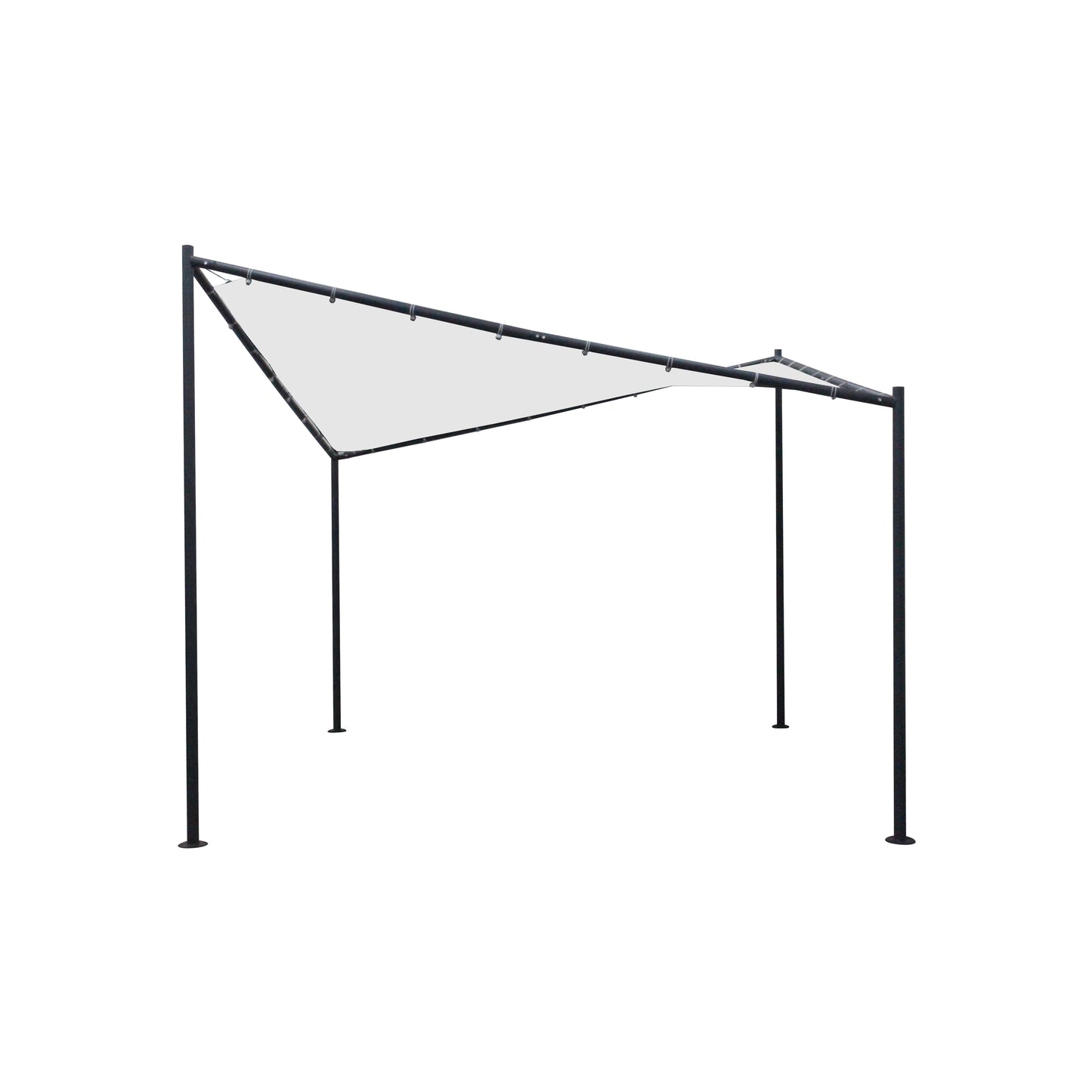 Pavillon ORLANDO 3,5x3,5 Meter mit Plane PVC-bechichtet weiss