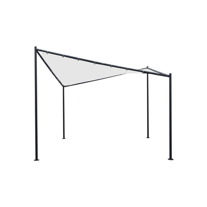 Pavillon ORLANDO 3,5x3,5 Meter mit Plane PVC-bechichtet weiss