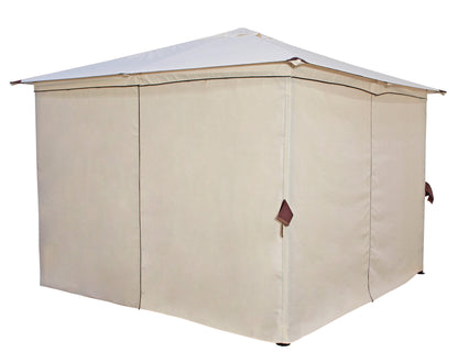 Padiglione VENEZIA 3x3 metri, acciaio nero, telo PVC spalmato écru