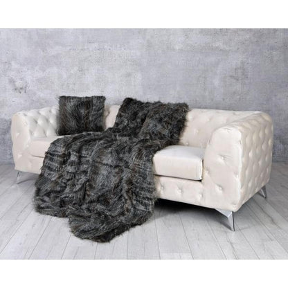 COPERTA IN PELLICCIA ARTIFICIALE STRUZZO 160X200CM