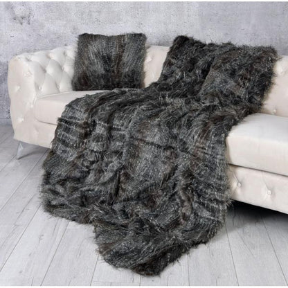 COPERTA IN PELLICCIA ARTIFICIALE STRUZZO 160X200CM