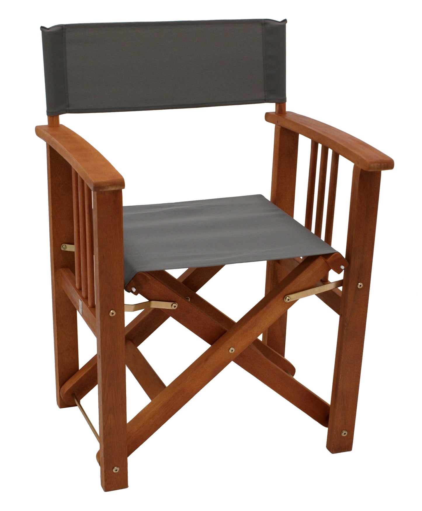 XL Regiesessel CALIFORNIA, Eukalyptusholz, Bezug grau, extra stabil