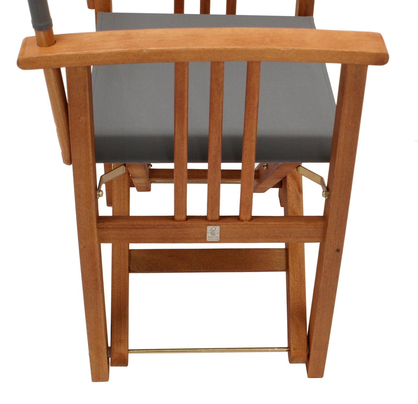 XL Regiesessel CALIFORNIA, Eukalyptusholz, Bezug grau, extra stabil