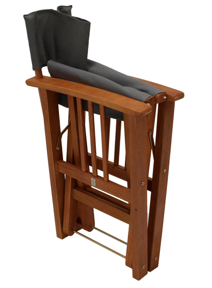 XL Regiesessel CALIFORNIA, Eukalyptusholz, Bezug grau, extra stabil