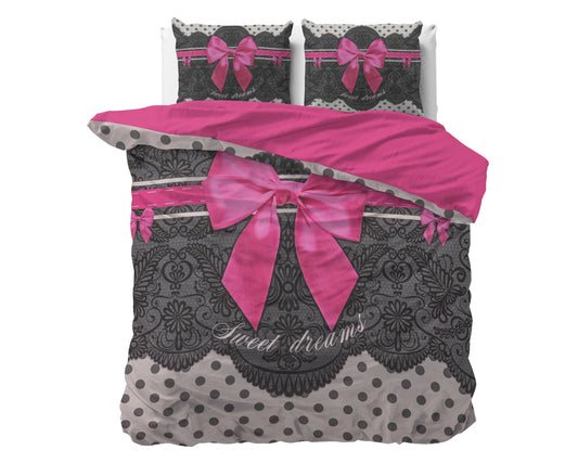 Romantisches Rosa Bettbezug 240x220 cm