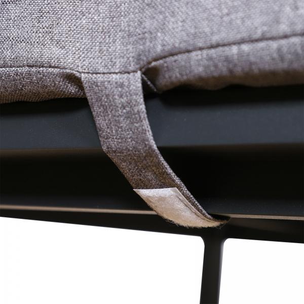 4-tlg. Gartenmöbel Set Sitzgruppe mit Couchtisch Doppelsofa Kissen Alu Grau - Palo24