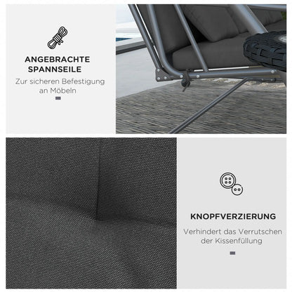 Sitzkissen Sitzauflage für Hollywoodschaukel 170 x 100 x 8cm Dunkelgrau