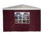 Seitenplane für Pavillon, 3x1,9 Meter, Polyester bordeaux mit Fenster