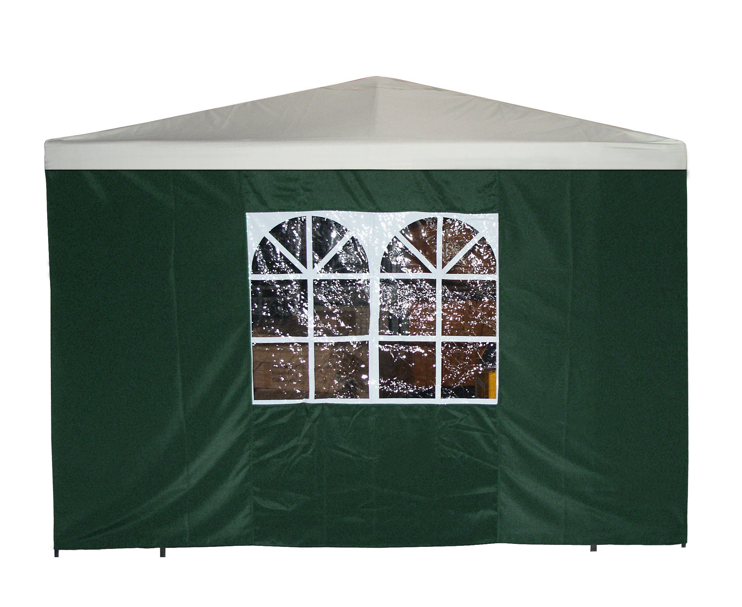 Seitenplane für Pavillon, 3x1,9 Meter, Polyester grün mit Fenster