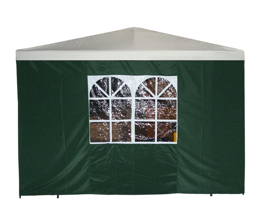 Seitenplane für Pavillon, 3x1,9 Meter, Polyester grün mit Fenster