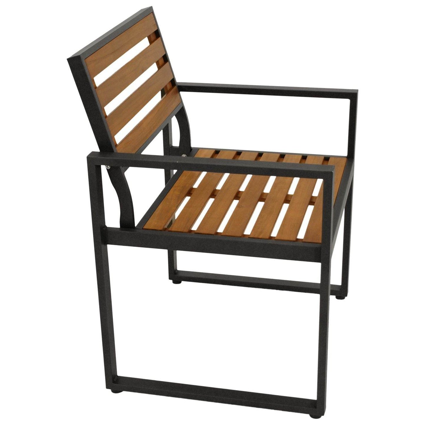 Sessel RAGUSA, Stahl anthrazit + Akazie geölt, FSC®-zertifiziert, 2 Stück - Palo24