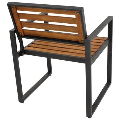 Sessel RAGUSA, Stahl anthrazit + Akazie geölt, FSC®-zertifiziert, 2 Stück - Palo24