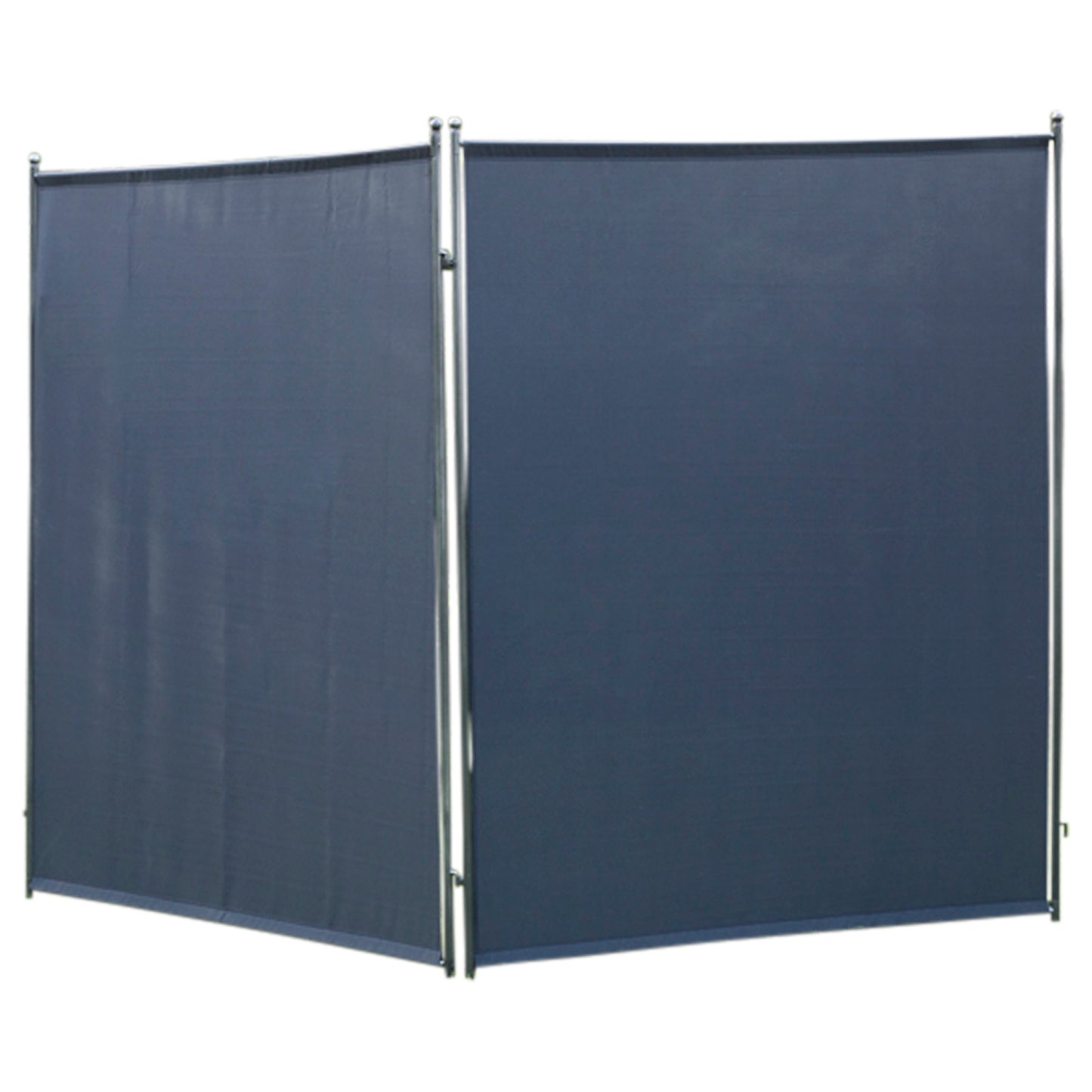 Brise-vue - cloison 150x190cm, métal + housse textile anthracite, extensible