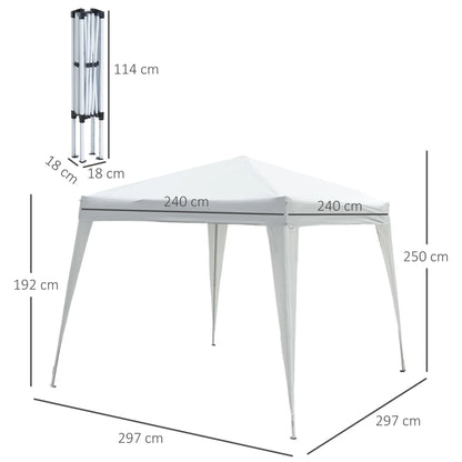 Faltpavillon 3x3m Pavillon Faltzelt Partyzelt Gartenzelt Popup Weiss