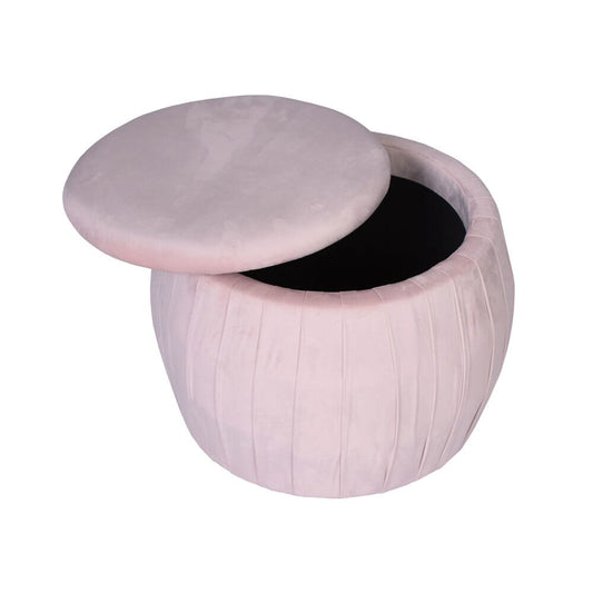 SAMT HOCKER MIT STAURAUM TRUHENBANK SITZHOCKER POUF VELOUR