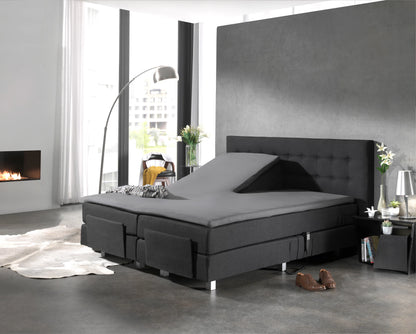 Split Topper Spannbettlaken aus Baumwolle Grau