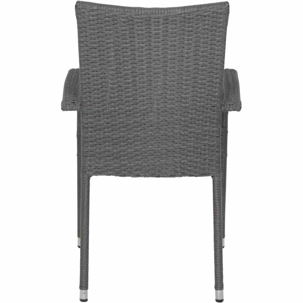 Stapelsessel PADOVA, Stahl + Polyrattan naturgrau