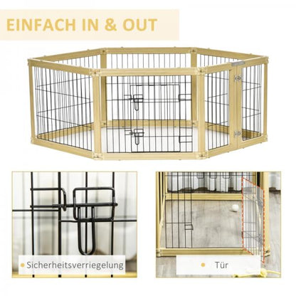 Parc pour chiots extérieur Run DIY Design 6 grilles noir + métal