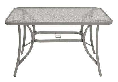 Gartentisch FLORENZ 120x70cm, Stahl + Glas