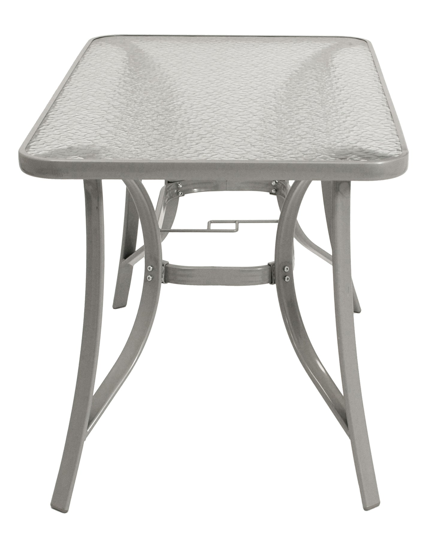 Gartentisch FLORENZ 120x70cm, Stahl + Glas